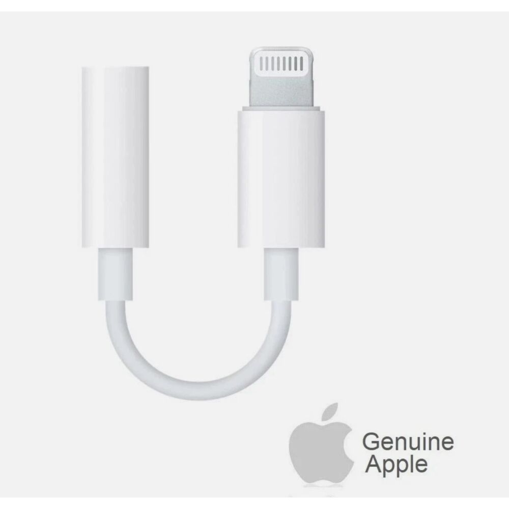 Authentic Apple Lightning Headphone Jack Adapter for iPhone Aux Audio Dongle